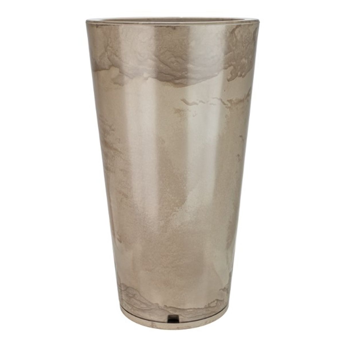 FLORIDIS - MACETERO FLORIDIS BEIGE EFECTO MARMOL GENEBRA 80CM ALTO CON PLATO