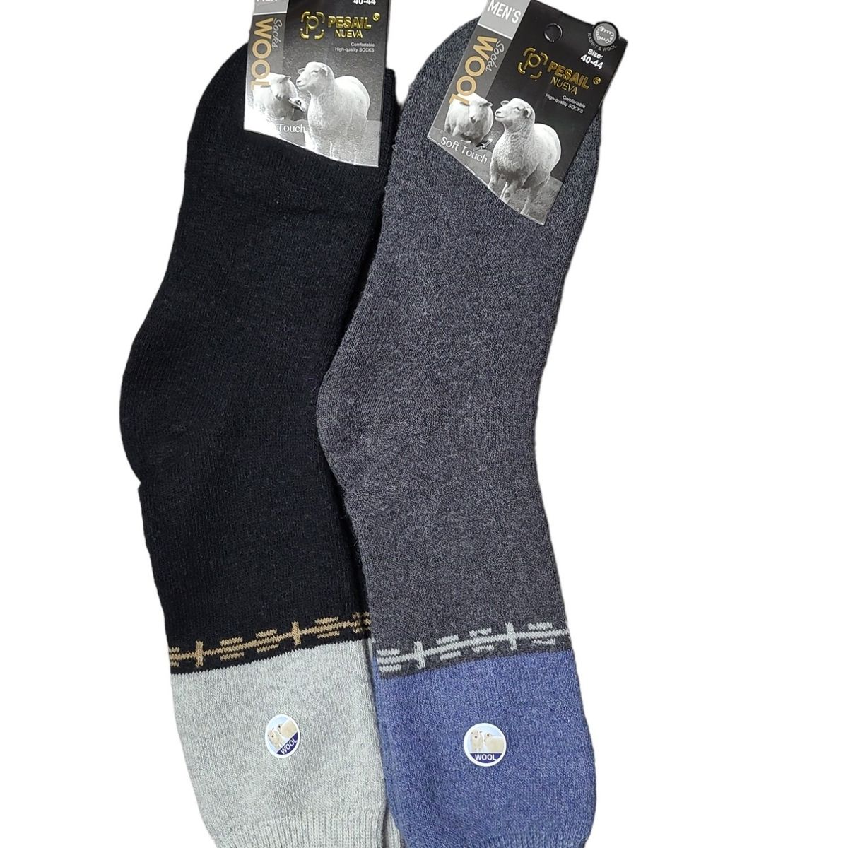 GARSIL - Calcetin De Vestir Para Hombre Termico - Fibra Natura De Lana - Docena