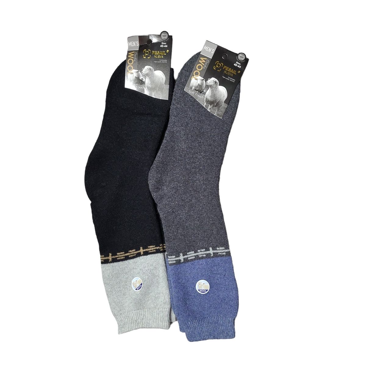 GARSIL - Calcetin De Vestir Para Hombre Termico - Fibra Natura De Lana - Docena