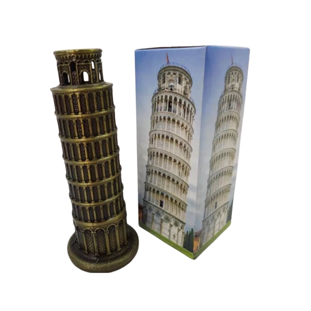 GENERICO - Estatua Torre De Pisa Escultura Decoración Regalo 21cm Largo
