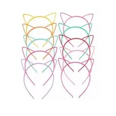 GENERICO - 12 Diademas Para Niñas Gatito Cintillo Sorpresa Cumpleaños
