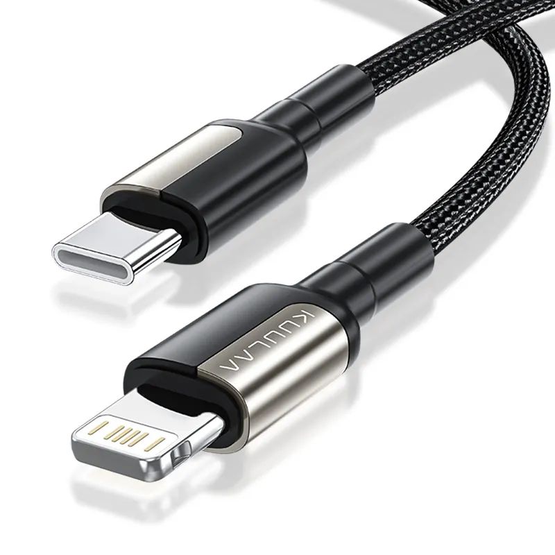 KUULAA - Cable Carga Rápida 30w / 2 metros Para iPhone 11 12 13 14/ Trenzado
