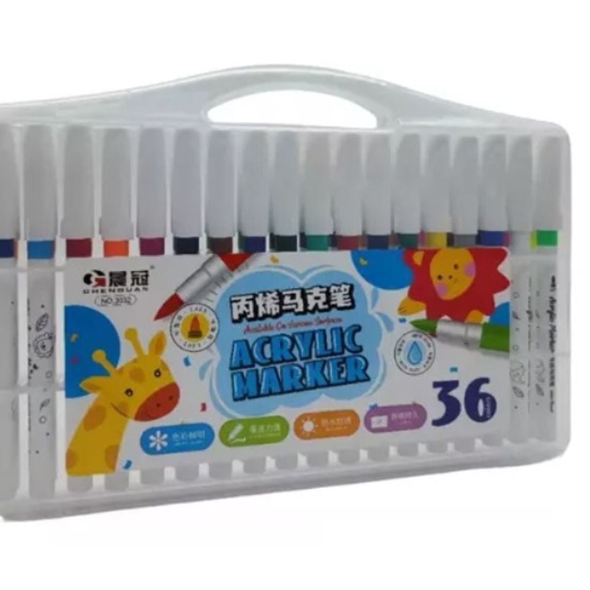 GENERICO - Lápices Acrílicos Marcadores 36 Colores