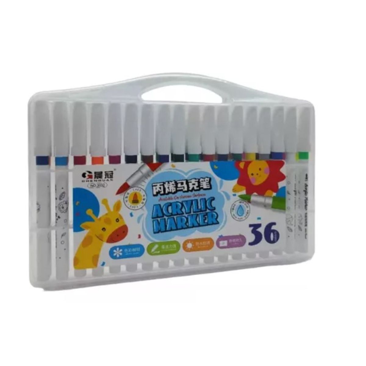 GENERICO - Lápices Acrílicos Marcadores 36 Colores