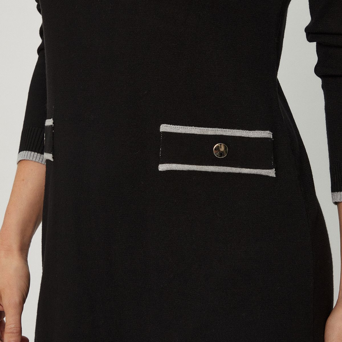 MA GRIFFE - Vestido Corto Negro Mujer Magriffe