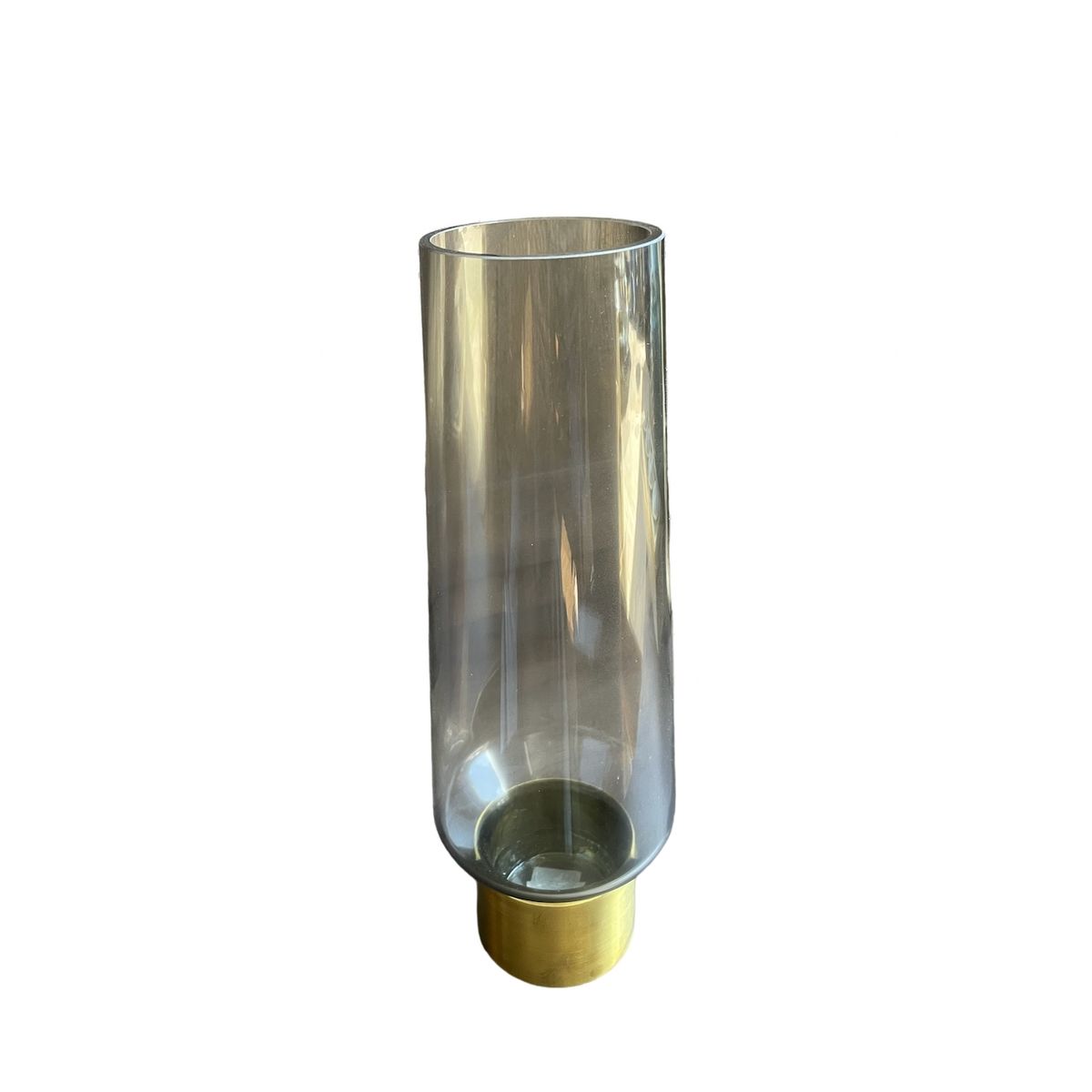GENERICO - Florero De Vidrio con base Dorada