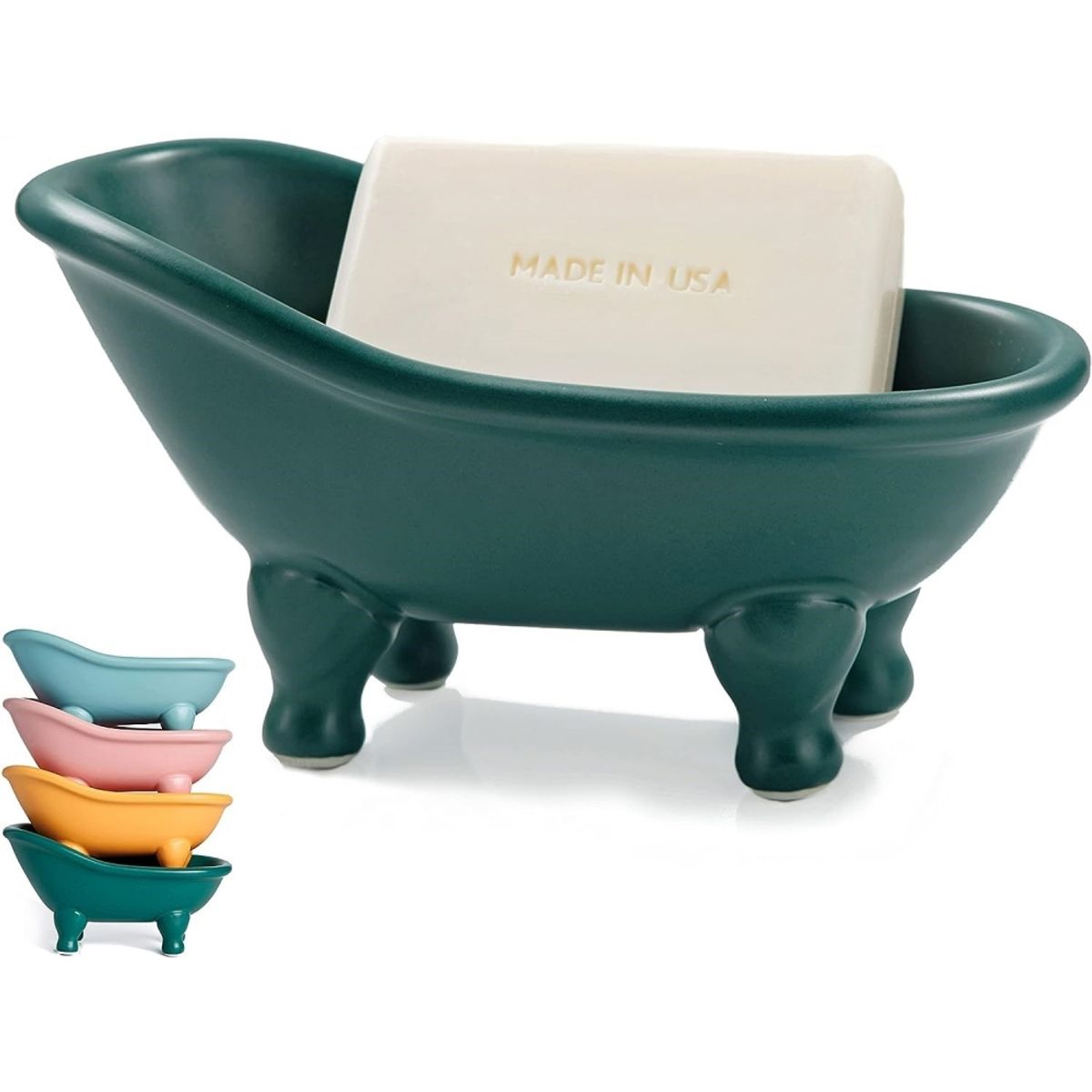 GENERICO - Jabonera Tina Decorativa Verde