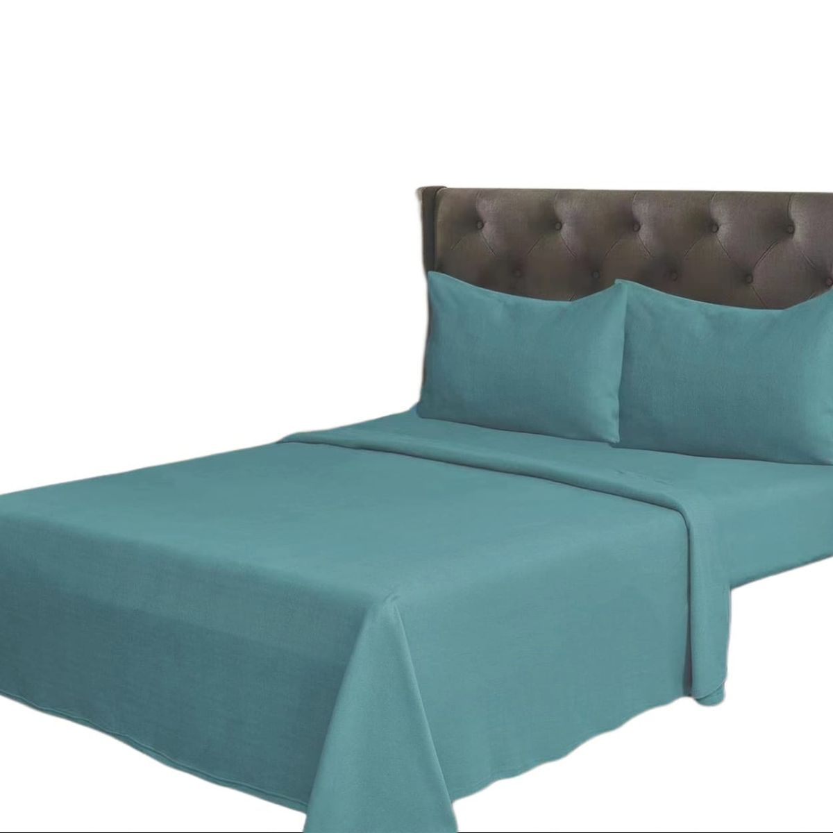 GENERICO - Juego de Sábana Polar King Color Turquesa MP009