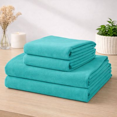 Imagen 2 del producto Juego de Sábana Polar King Color Turquesa MP009