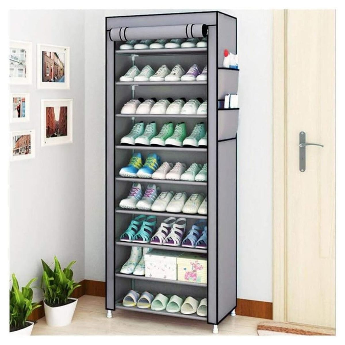 GENERICO - Organizador Armario Zapatera 10 Niveles 30 Pares 158x58x30cm