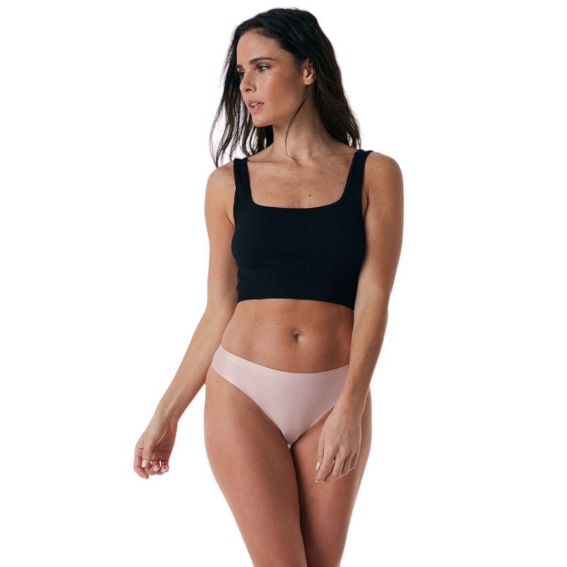UNICA LINGERIE - Calzón Pack 3 Bikini Microfibra Sin demarcación.ROSA.