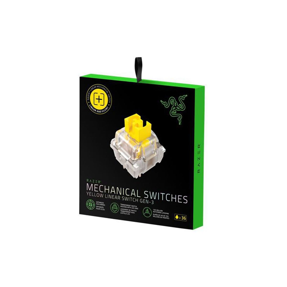 RAZER - Kit de 36 Switch Razer Yellow Linear 3era Generacion 3 pines