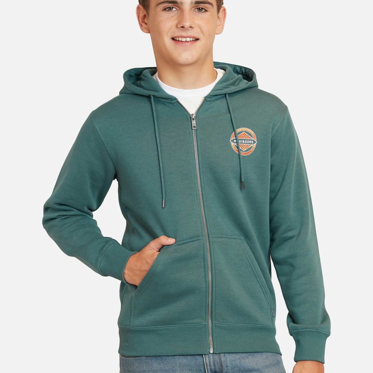 MAUI AND SONS - Poleron Pull Over Company Turquesa Juvenil Maui And Sons