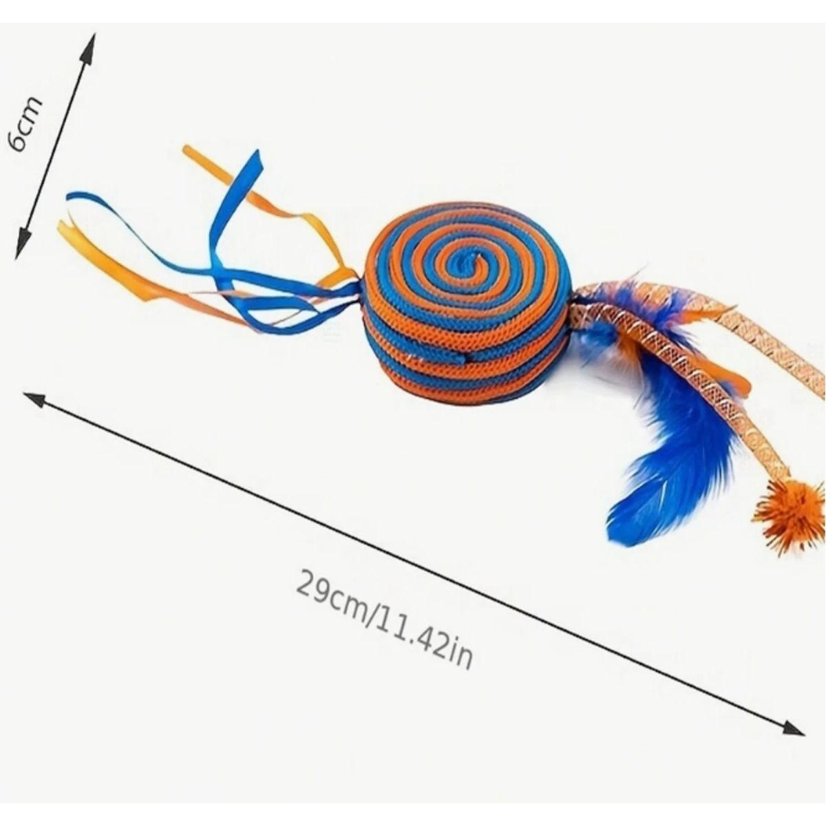 GENERICO - Juguete Para Gatos Con Lollipop Y Borlas Con Plumas Surt