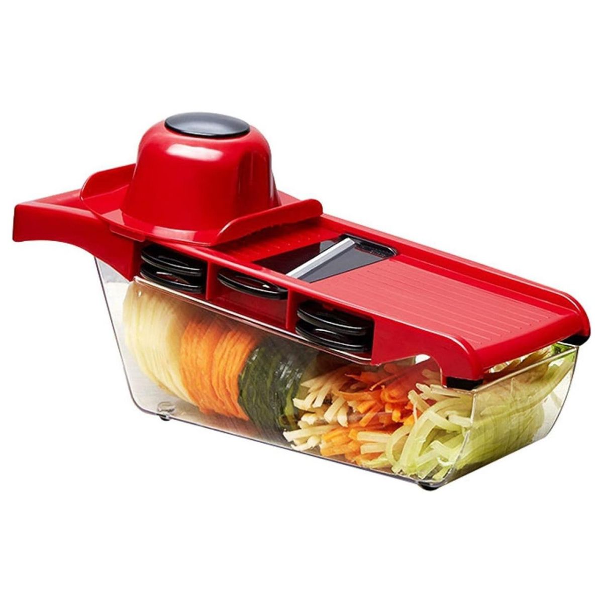 GENERICO - Cortadora Y Rebanadora De Verduras 6 Modos Diferentes Rojo