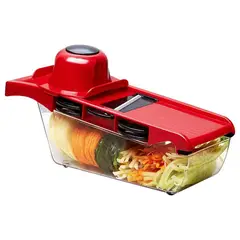 GENERICO - Cortadora Y Rebanadora De Verduras 6 Modos Diferentes Rojo
