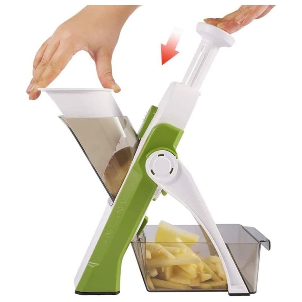 GENERICO - Cortadora Y Rebanadora De Verduras Julianas Con Recipientes