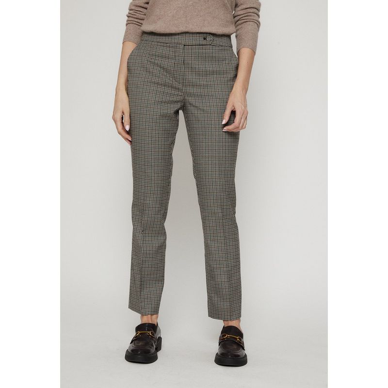 MA GRIFFE - Pantalon Recto Cuadrille Negro Magriffe
