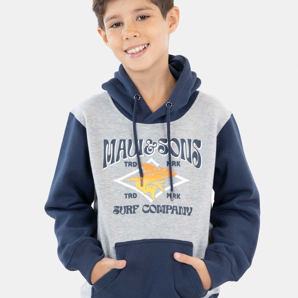 MAUI AND SONS - Poleron Surf Company Gris Niño Maui And Sons