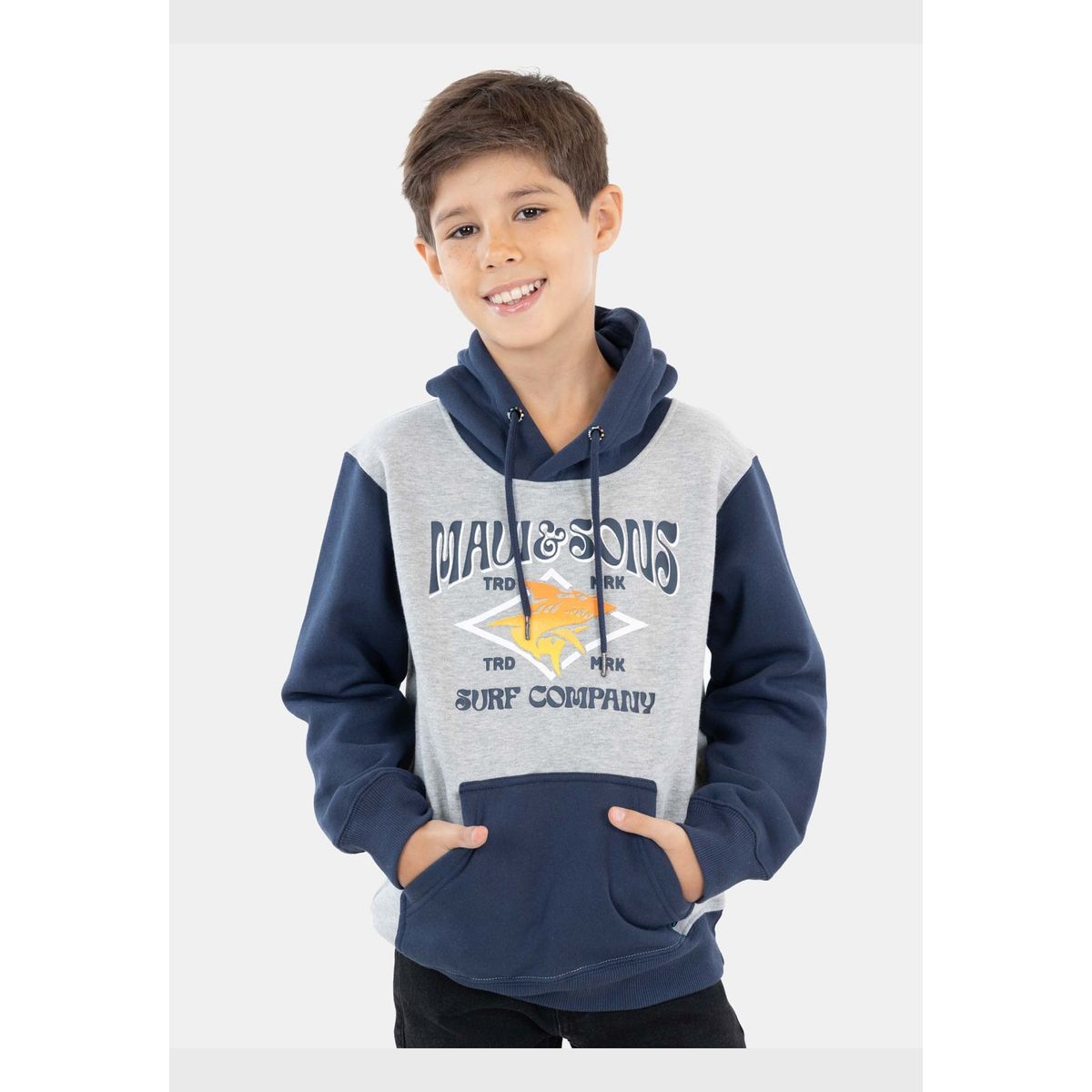 MAUI AND SONS - Poleron Surf Company Gris Niño Maui And Sons