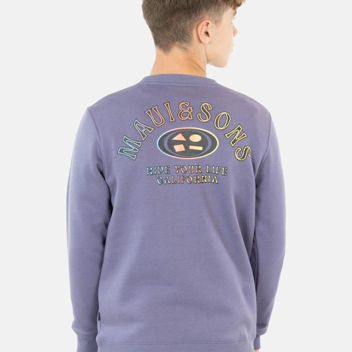 MAUI AND SONS - Poleron Logo Gradient Young Morado Juvenil Maui And Sons