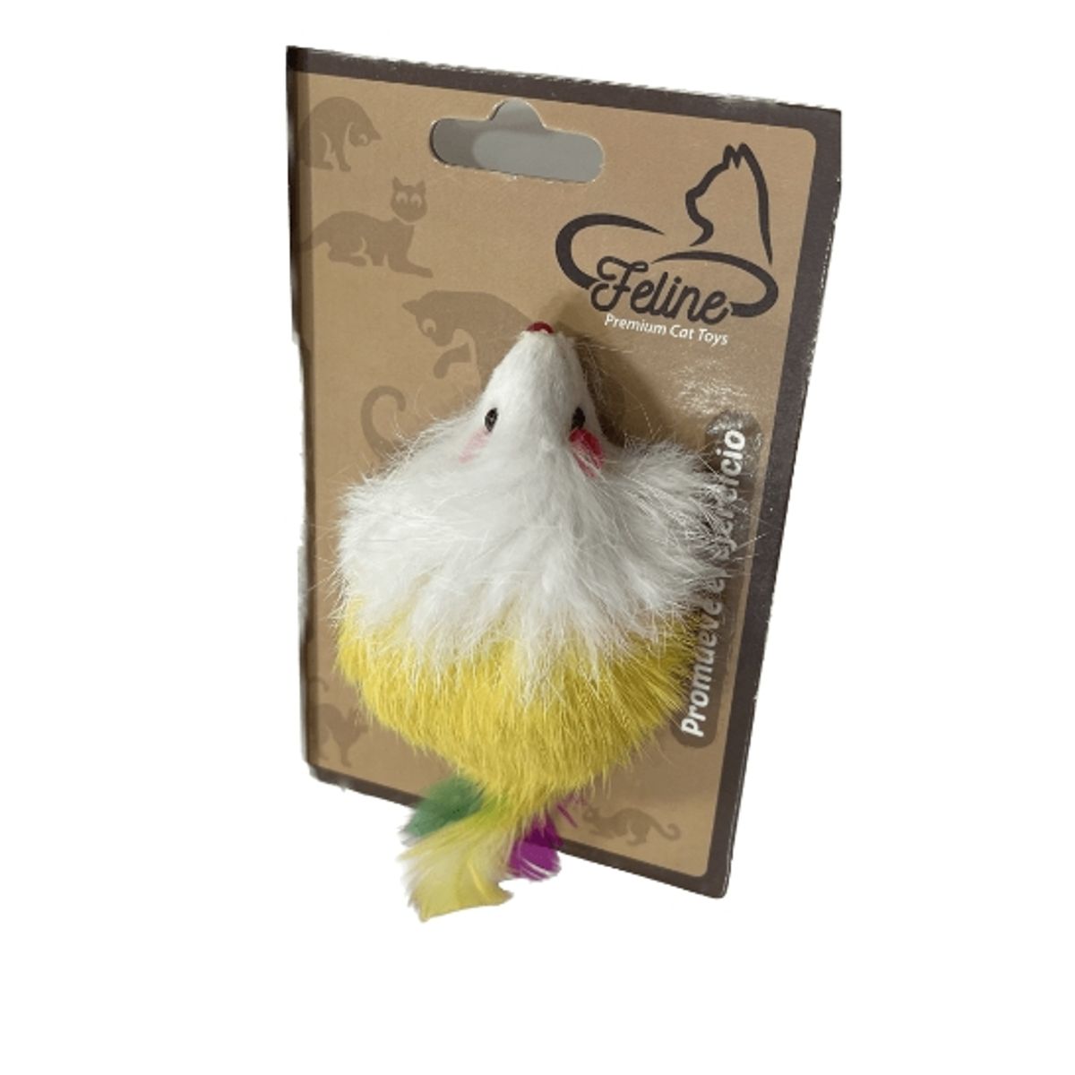 GENERICO - Juguete Gato- Raton Con Plumas