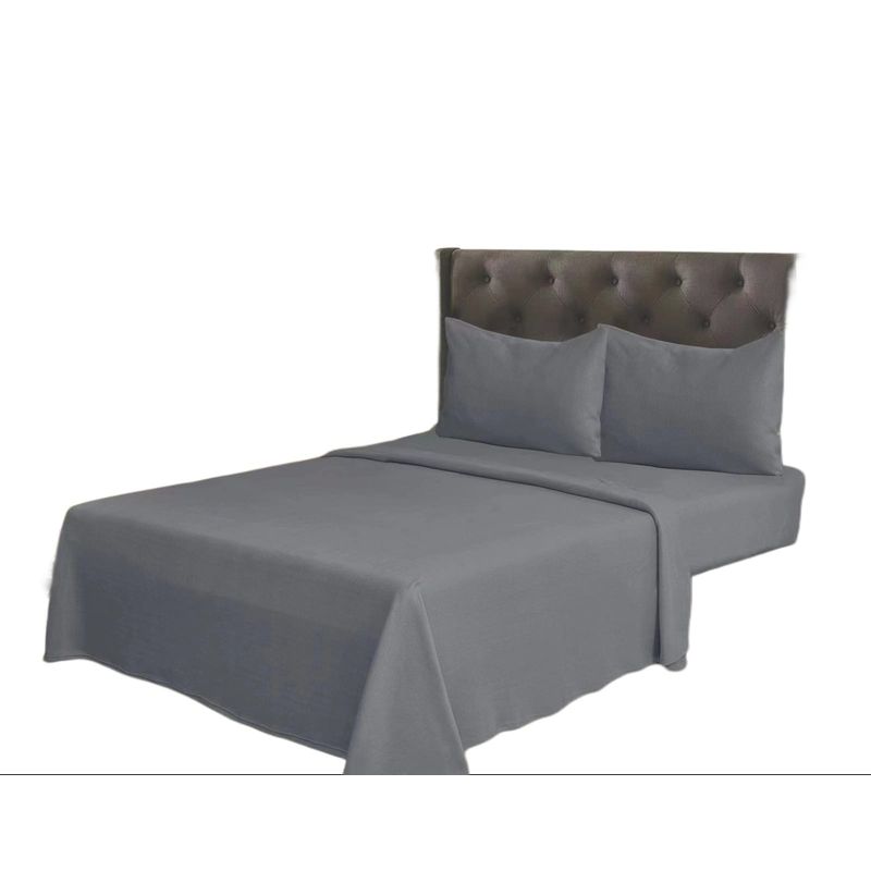 GENERICO - Juego de Sábana Polar 1.5 Plazas Color Gris  MP005