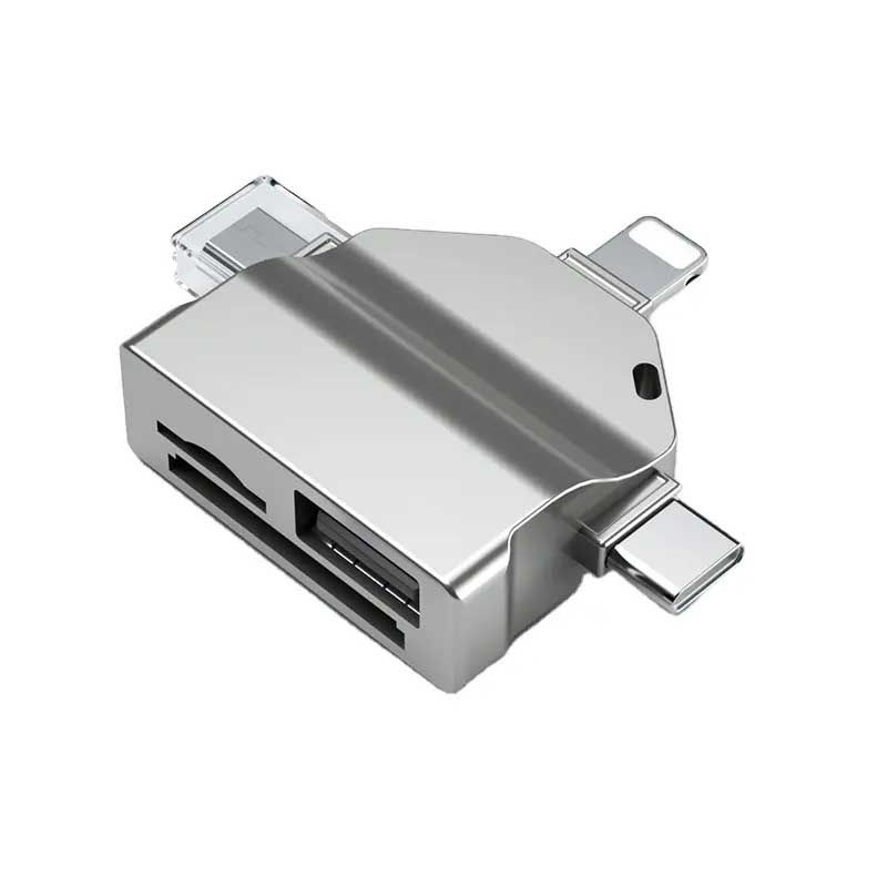 GENERICO - Lector Tarjetas Sd Para iPhone / iPad / Tipo C / Usb 7 En 1