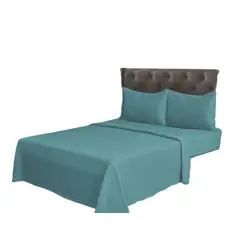GENERICO - Juego de Sábana Polar 1.5 Plazas Color Turquesa MP009