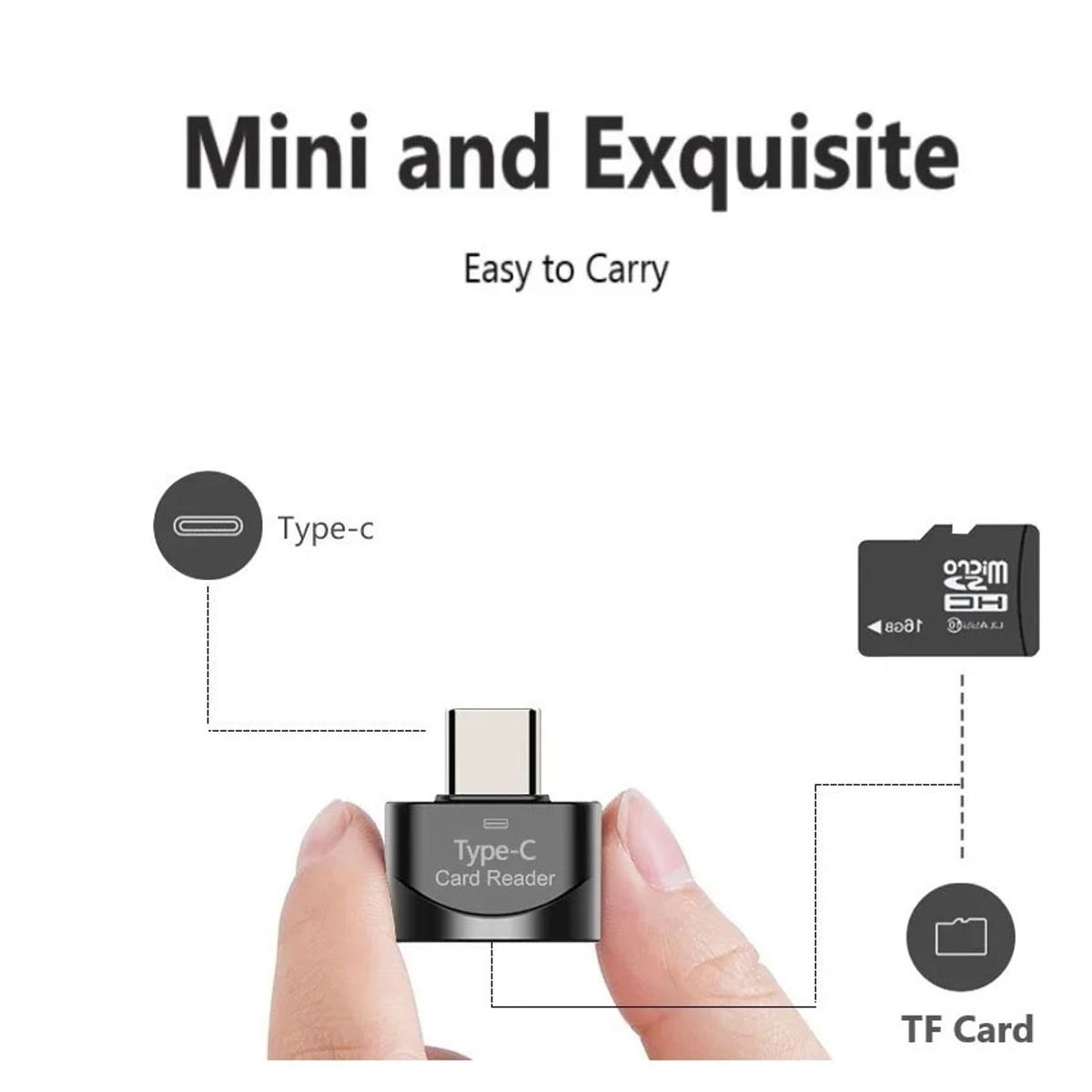 EON - Lector Memoria Otg Usb Tipo C A Micro Sd Tf Telefono Tablet