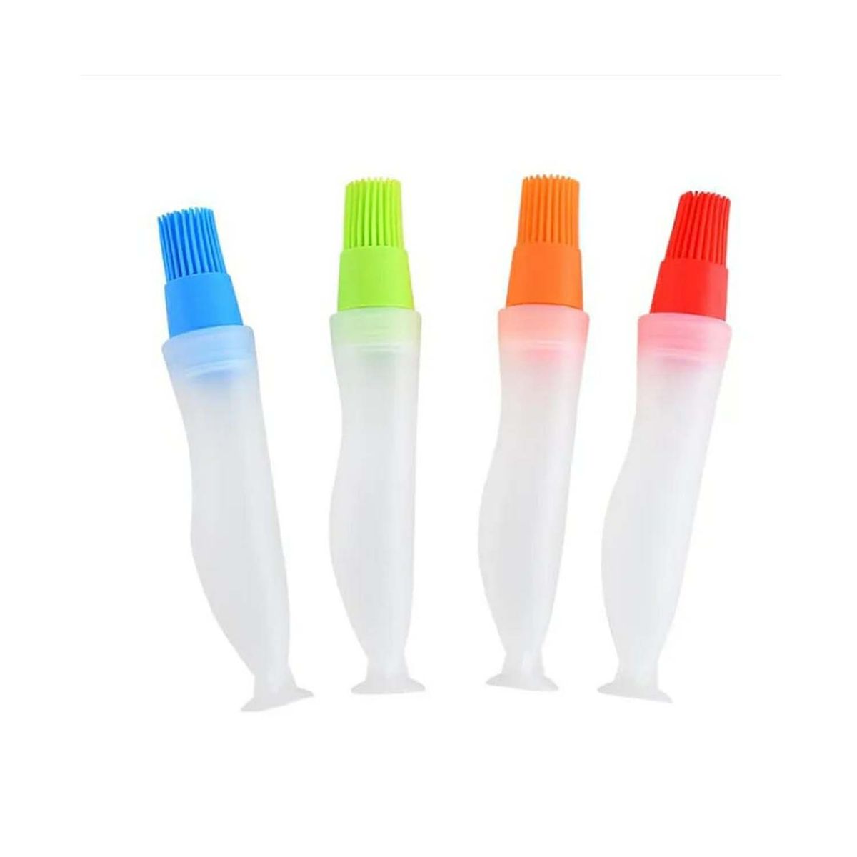 GENERICO - Cepillo De Aceite De Silicona 2 unidades soporte con ventosa