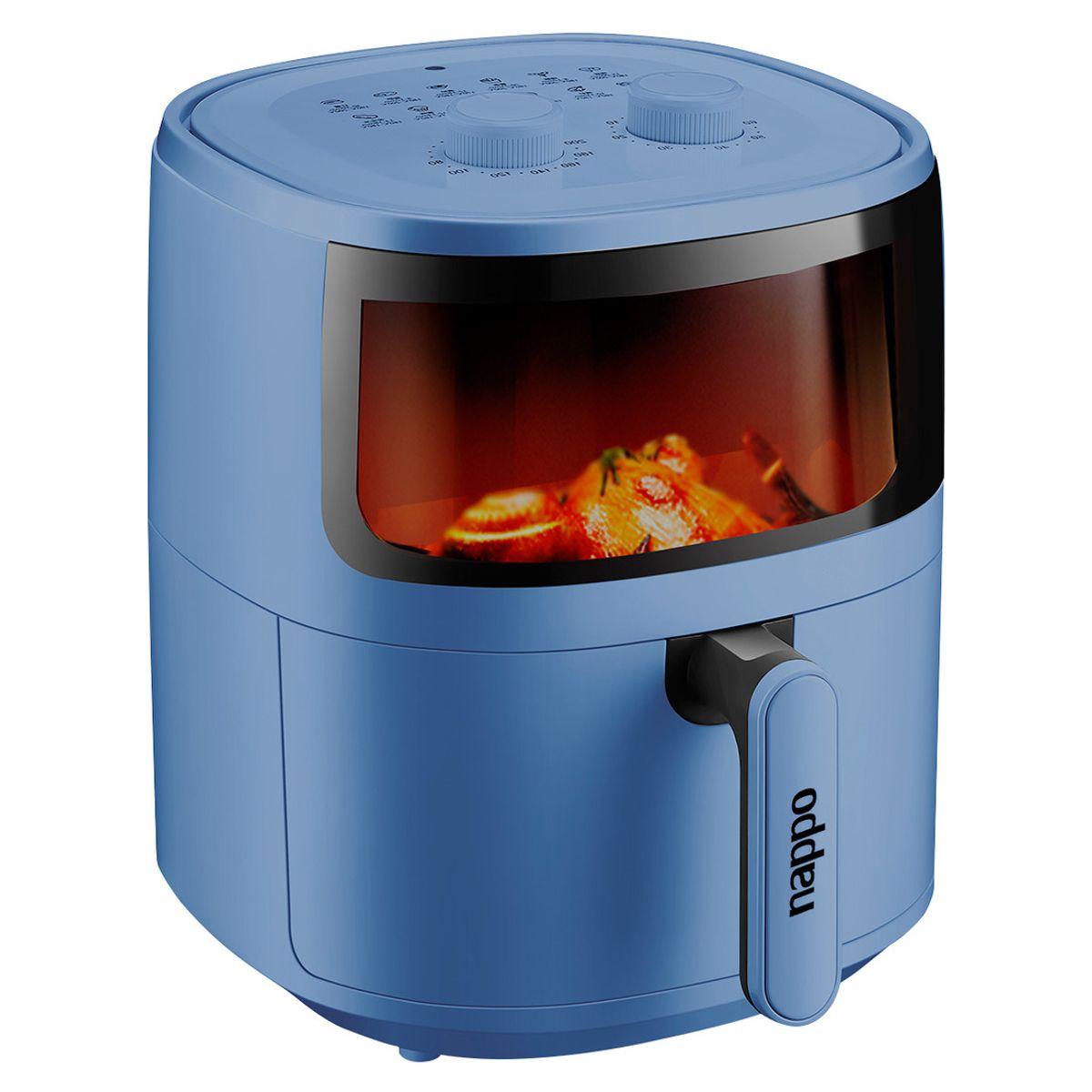 NAPPO - Freidora de Aire Nappo 1500W 57L Con Luz y Visor Azul