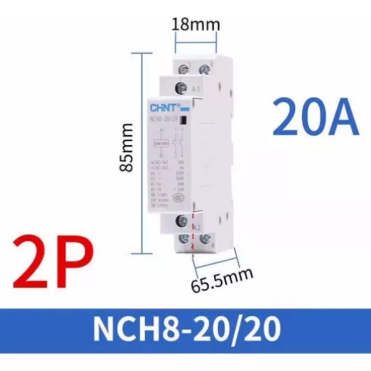 KUANGYE - Contactor Modular 230vac 20a 4kw Ac1 2na