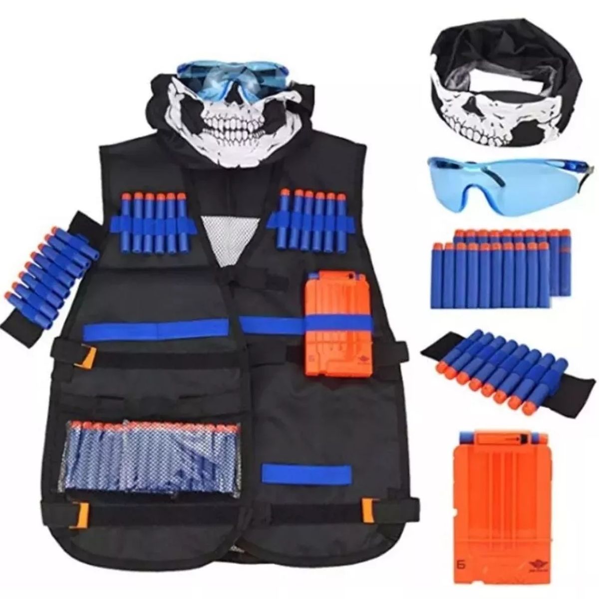 KUANGYE - Kit Chaleco Táctico Para Niños Nerf Dardos Guns N-strike