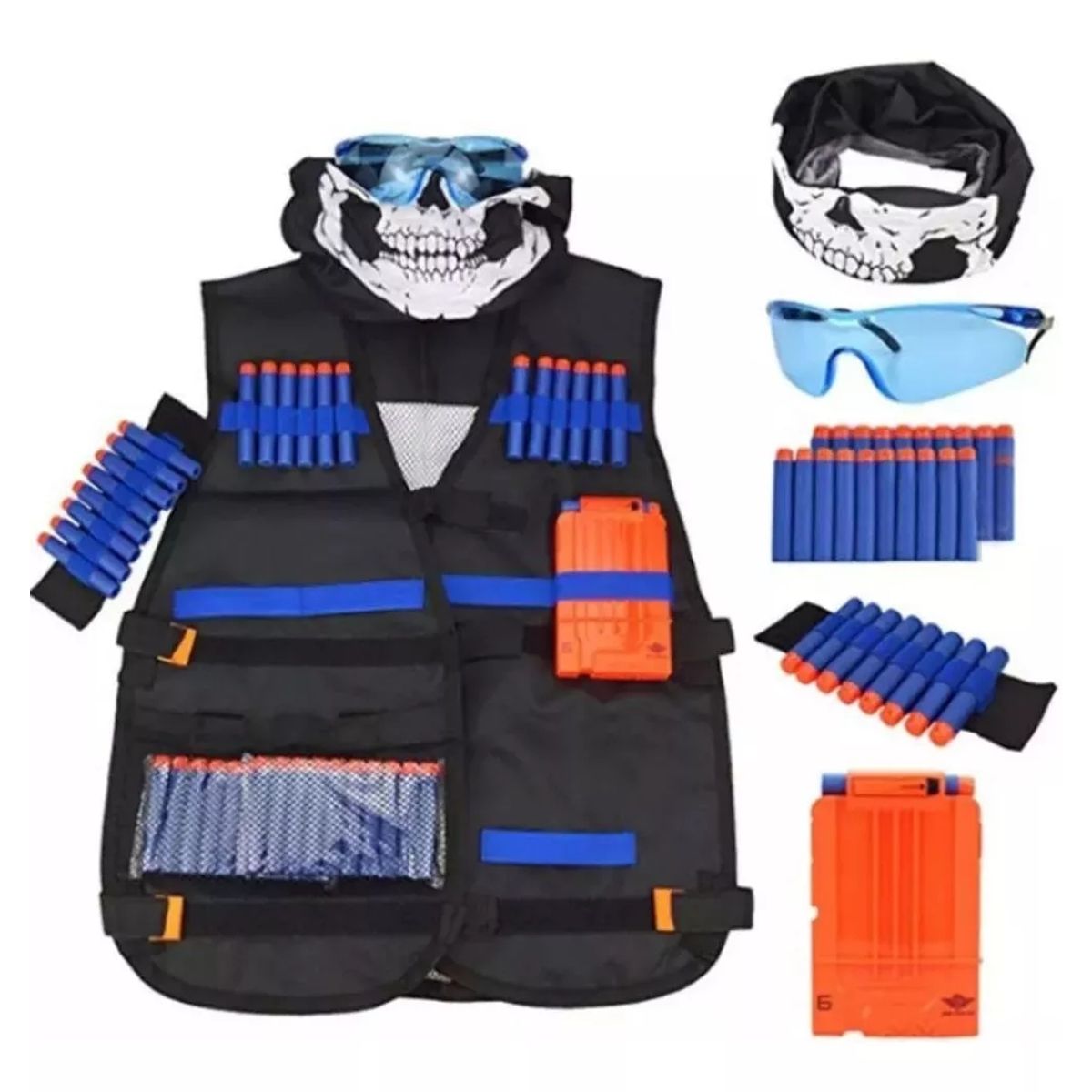 KUANGYE - Kit Chaleco Táctico Para Niños Nerf Dardos Guns N-strike