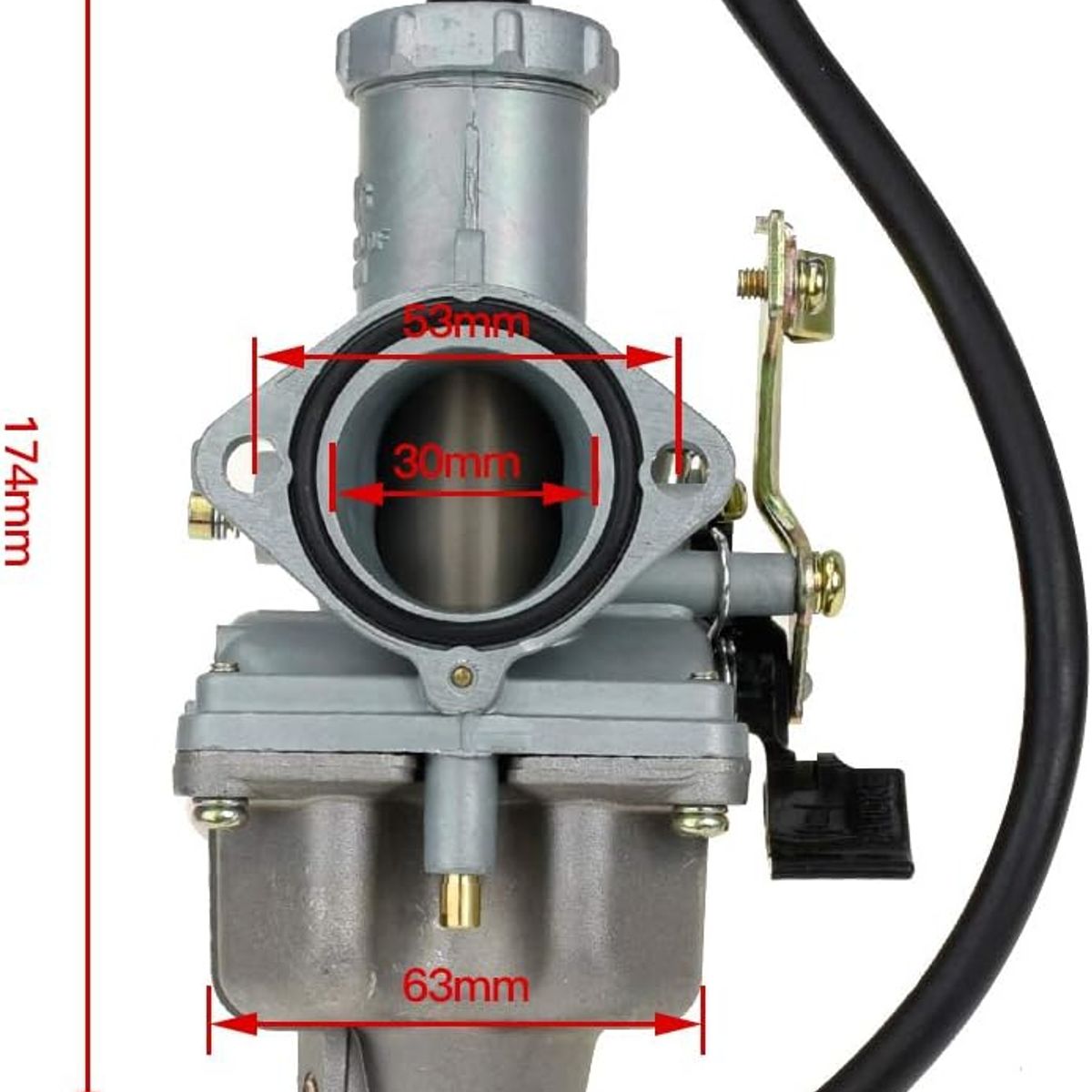 KUANGYE - Carburador Para Motos 125cc 150cc 175cc 200cc 250cc Pz30