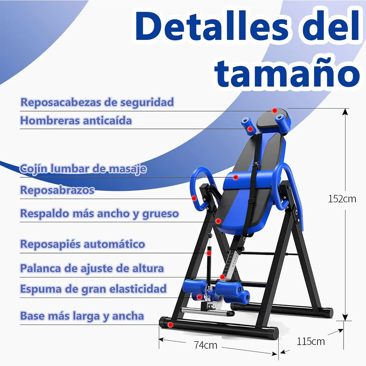 WELDMON - Tabla De Inversión Deportivo Ajustable 180o Azul - WELDMON