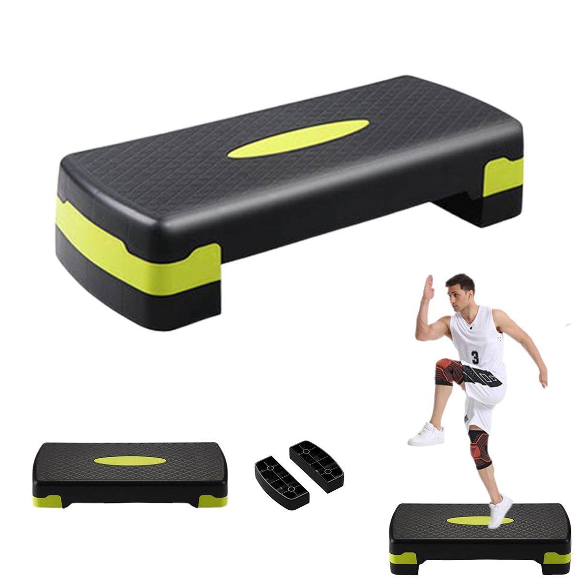 WELDMON - Step Aeróbico 2 Niveles Soporta Hasta 110 KG WELDMON