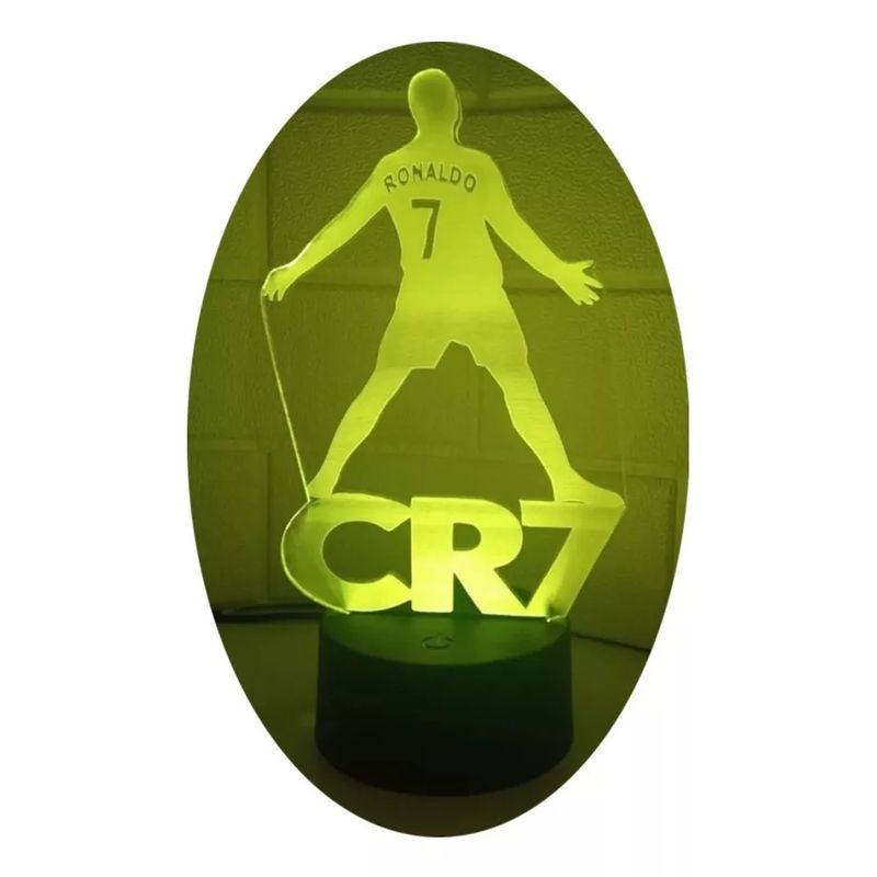 KUANGYE - Ronaldo Cr7 Lámpara Led Ilusión 3d Decoración Luz De Noche