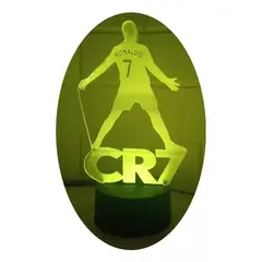 KUANGYE - Ronaldo Cr7 Lámpara Led Ilusión 3d Decoración Luz De Noche