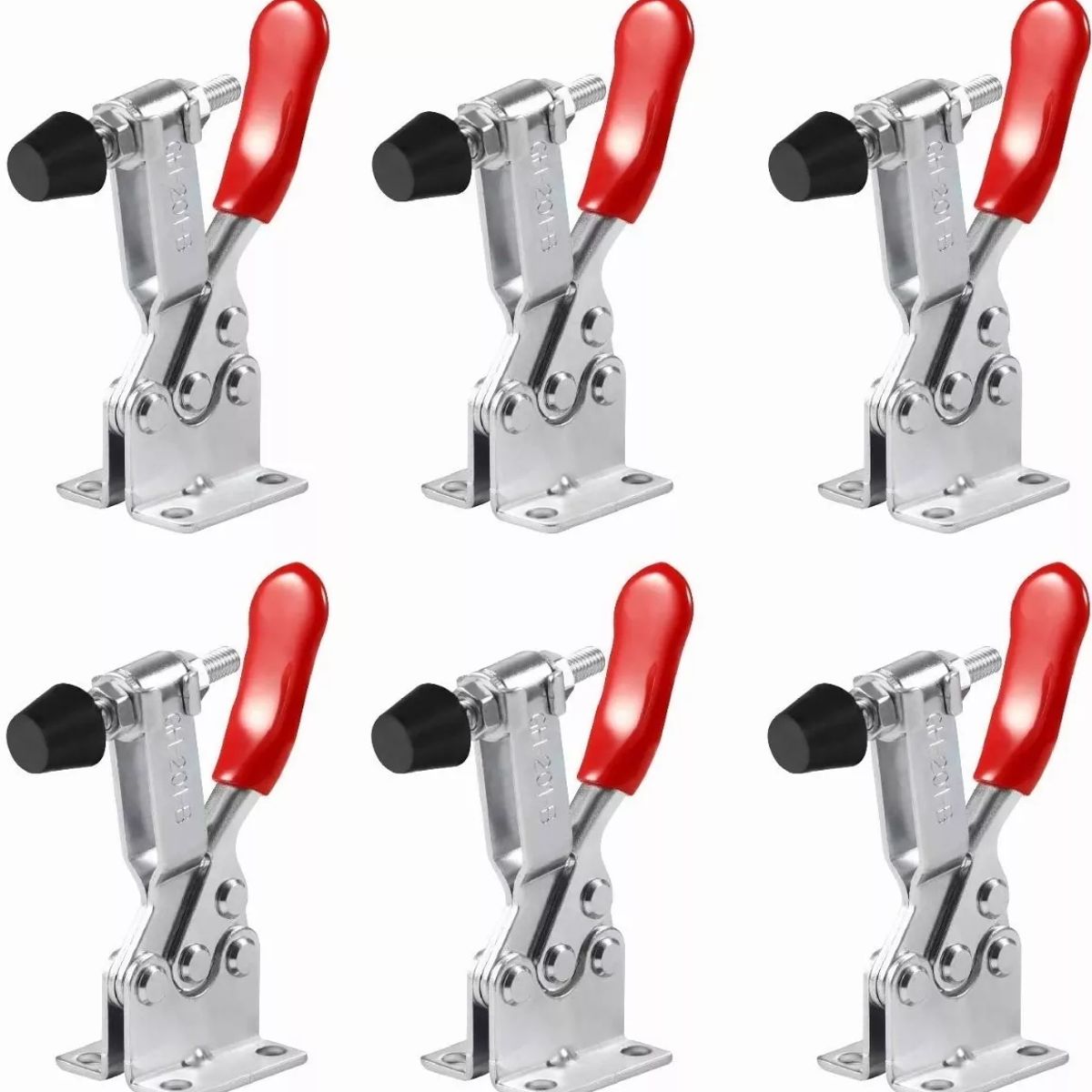 KUANGYE - 6 Pcs Toggle Clamp Palanca De Sujecion 90kg Uso Rudo Gh-201b