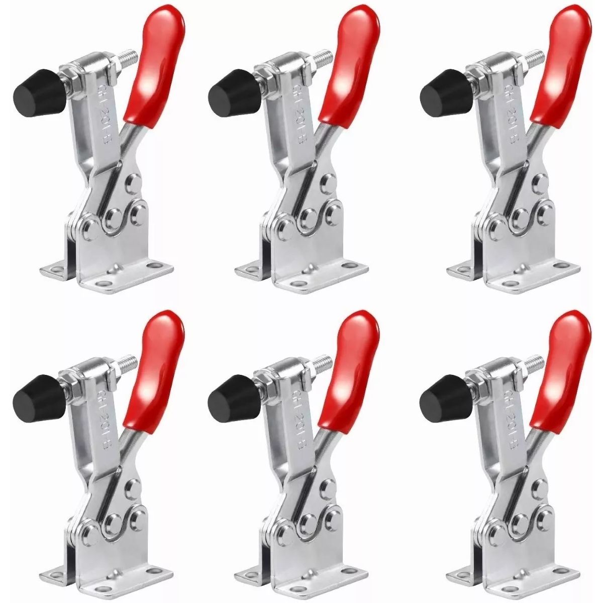 KUANGYE - 6 Pcs Toggle Clamp Palanca De Sujecion 90kg Uso Rudo Gh-201b