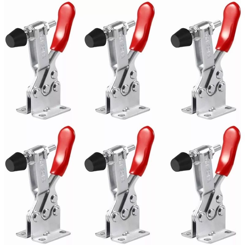 KUANGYE - 6 Pcs Toggle Clamp Palanca De Sujecion 90kg Uso Rudo Gh-201b
