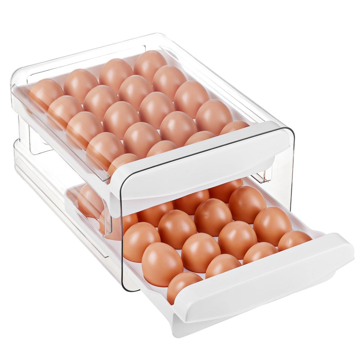 YOMYM - Bandeja Organizadora Porta Huevos Apilable Para 40 Huevos 2 Niveles