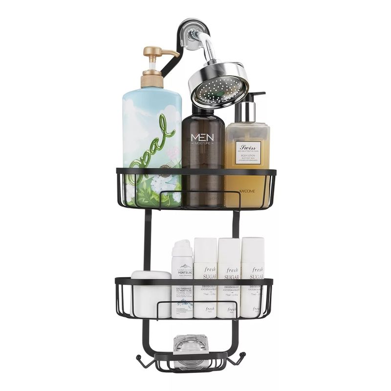 YOMYM - Organizador Ducha Accesorios Para Baño Estante Malla Toalleros