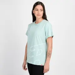 NEW BALANCE - Polera Lifestyle Mujer Verde Agua