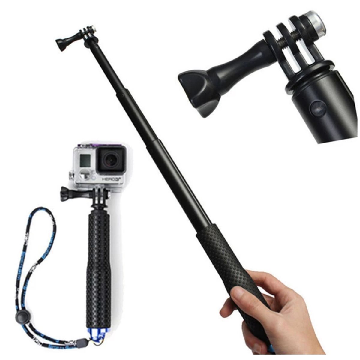 GENERICO - Monopodo + Carcasa Sumergible Gopro Session 4 & 5