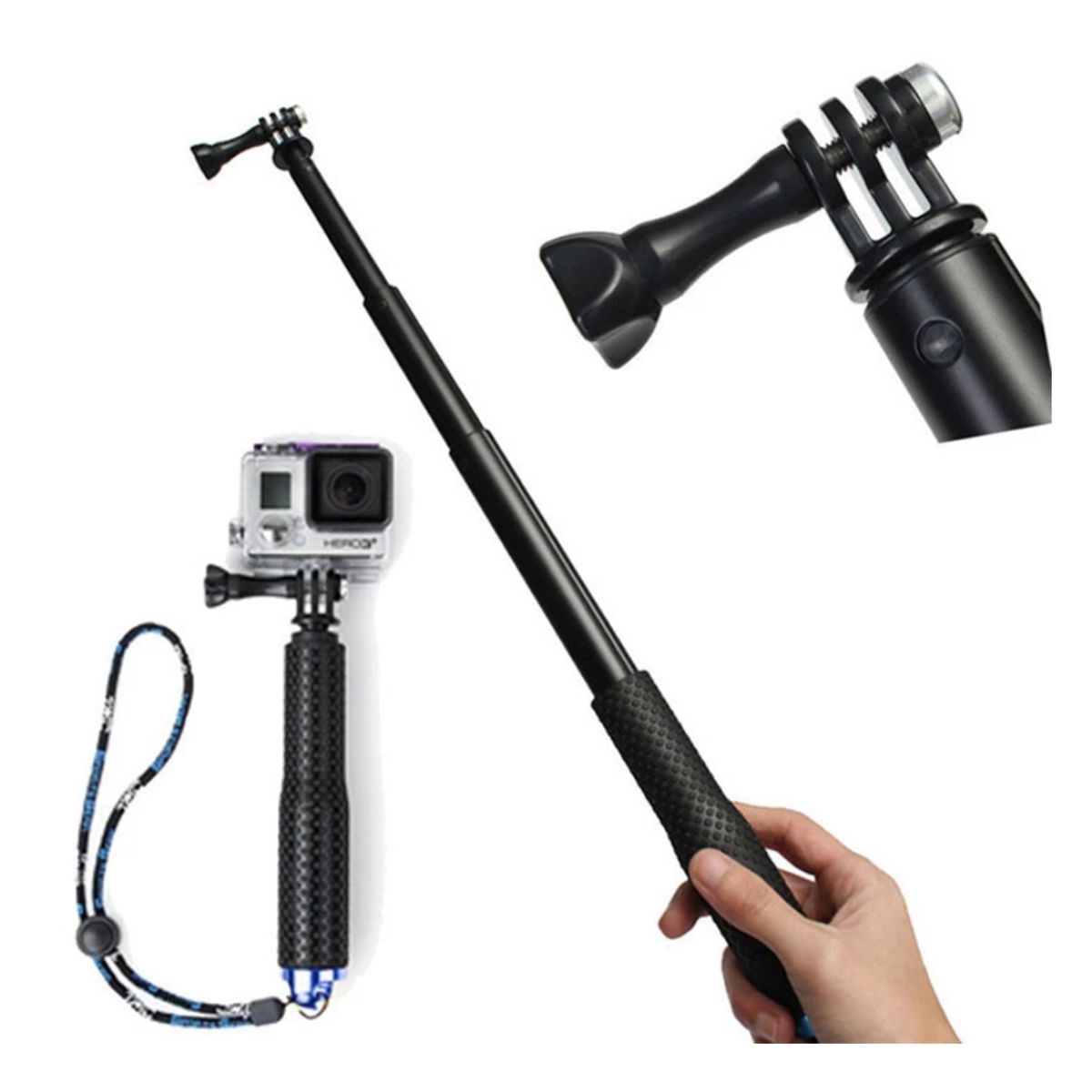 GENERICO - Monopodo + Carcasa Sumergible Gopro Session 4 & 5