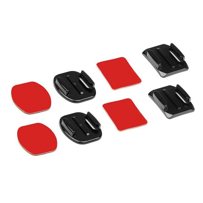 GENERICO - KIT ADHESIVOS CURVOS Y PLANOS PARA GOPRO
