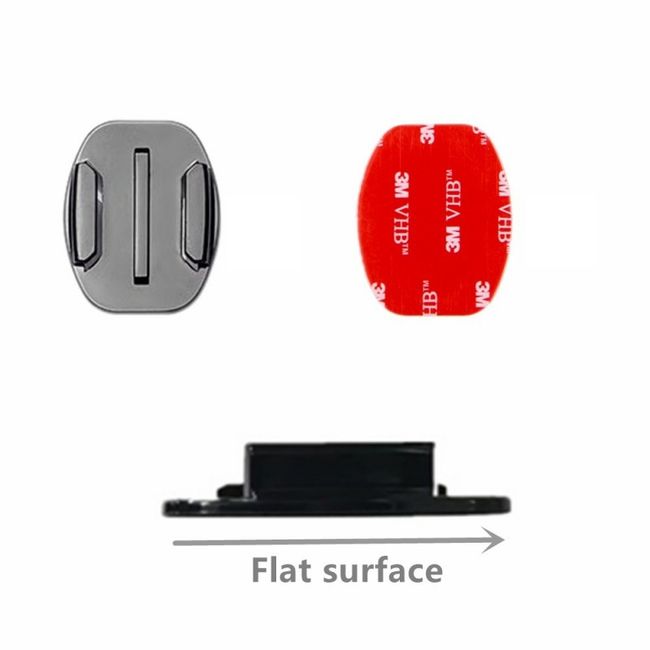 GENERICO - KIT ADHESIVOS CURVOS Y PLANOS PARA GOPRO